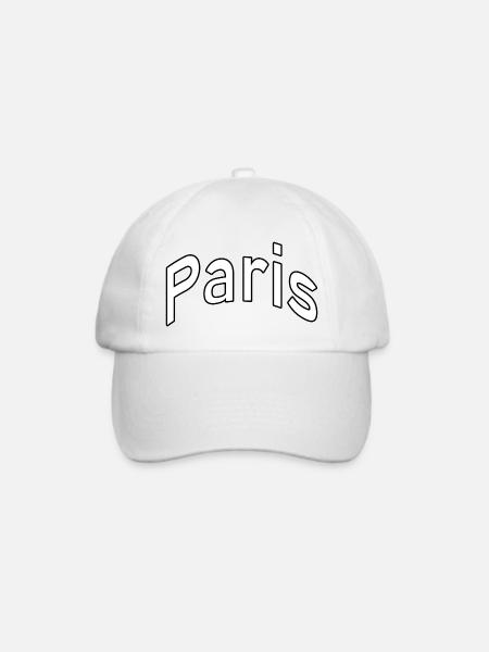 Paris - Baseballkappe - Weiß/Weiß