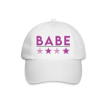 Babe Lila - Baseballkappe - Weiß/Weiß - Vorne