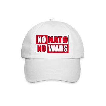 No Nato No Wars - Baseballkappe - Weiß/Weiß - Vorne