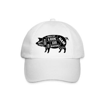 pig - Baseballkappe - Weiß/Weiß - Vorne