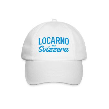 Locarno Blau Handlettering Schweiz - Baseballkappe - Weiß/Weiß - Vorne