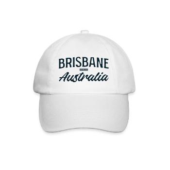 Brisbane Australia Script - Baseballkappe - Weiß/Weiß - Vorne