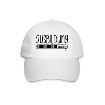 Ausbildung loading Azubi Azubine Auszubildender - Baseballkappe - Weiß/Weiß - Vorne