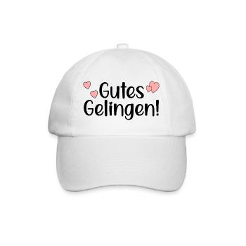 GUTES GELINGEN SPRÜCHE - ERFOLG - Baseballkappe - Weiß/Weiß - Vorne