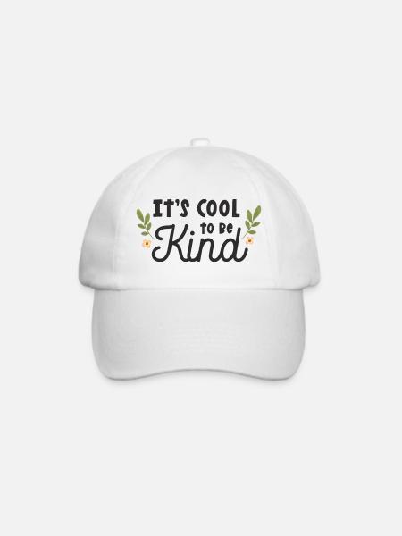 Es ist cool, freundlich zu sein - Baseballkappe - Weiß/Weiß