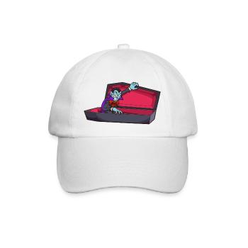 Vampir im Sarg - Baseballkappe - Weiß/Weiß - Vorne