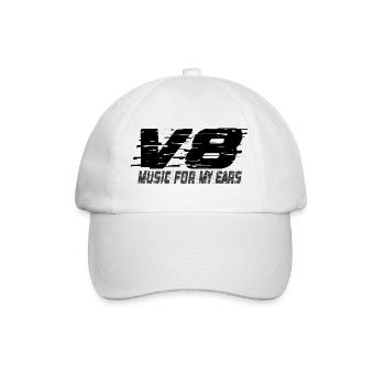 V8 - Baseballkappe - Weiß/Weiß - Vorne