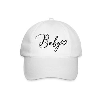 Baby Schrift - Baseballkappe - Weiß/Weiß - Vorne