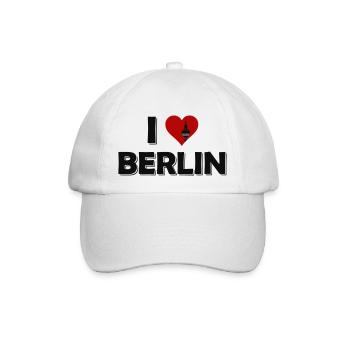 i love berlin - Baseballkappe - Weiß/Weiß - Vorne