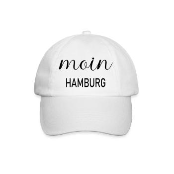 Moin Hamburg - Baseballkappe - Weiß/Weiß - Vorne