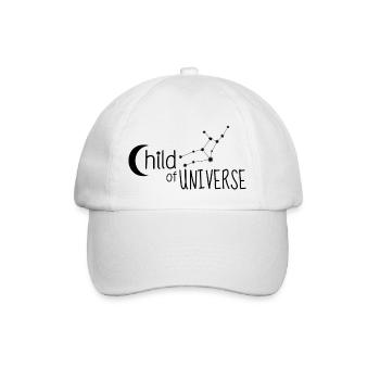 Universum-T-Shirt, Achtsamkeit-T-Shirt, Meditation - Baseballkappe - Weiß/Weiß - Vorne