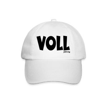 18. Geburtstag - Volljährig - Baseballkappe - Weiß/Weiß - Vorne
