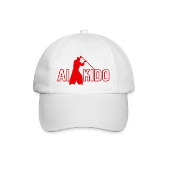 Aikido - Aikido Geschenkidee - Baseballkappe - Weiß/Weiß - Vorne