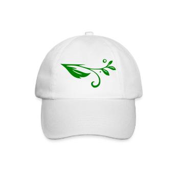 Schnörkel Ranke - Baseballkappe - Weiß/Weiß - Vorne