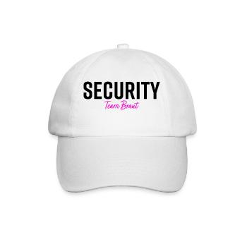 Security Team Braut - Baseballkappe - Weiß/Weiß - Vorne