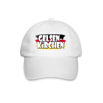 Gelsenkirchen Deutschland Flagge - Baseballkappe - Weiß/Weiß - Vorne