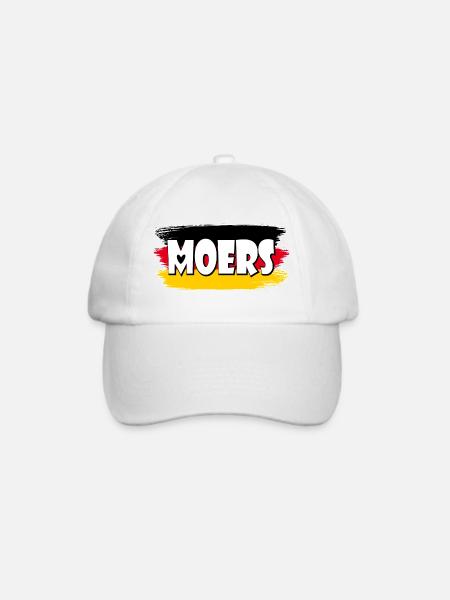 Moers Deutschland Flagge - Baseballkappe - Weiß/Weiß