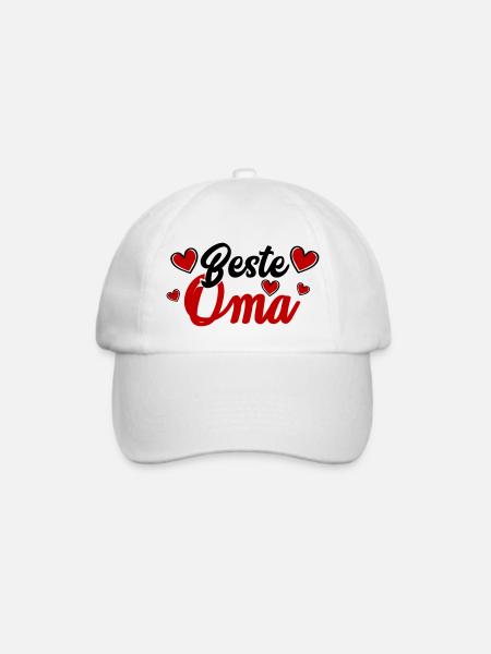 beste oma - Baseballkappe - Weiß/Weiß