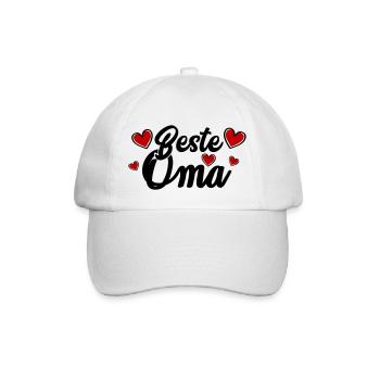 beste oma - Baseballkappe - Weiß/Weiß - Vorne