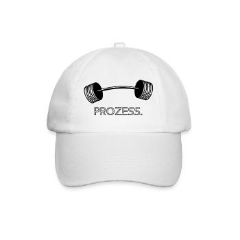 Gym Fitness Prozess - Baseballkappe - Weiß/Weiß - Vorne