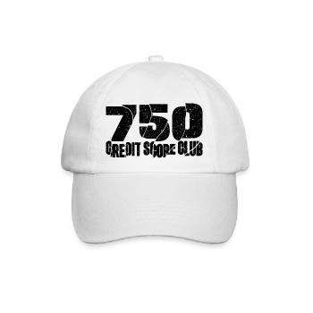 750 Credit Score Club - Finanzbewusstes Design - Baseballkappe - Weiß/Weiß - Vorne
