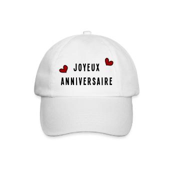 ALLES GUTE ZUM GEBURTSTAG. JAHRESTAG - Baseballkappe - Weiß/Weiß - Vorne