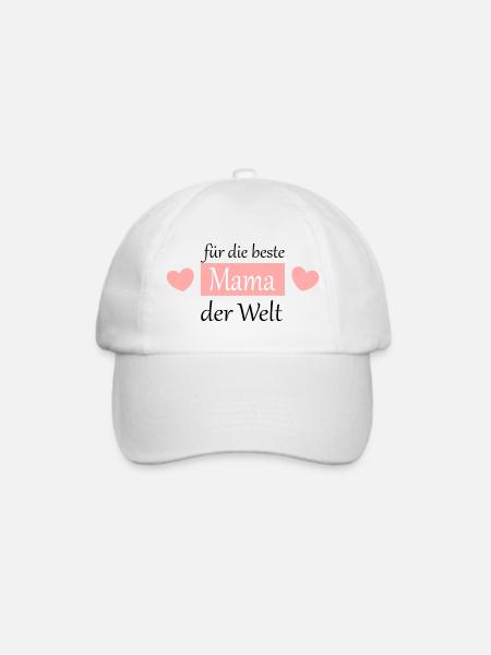 Muttertags Geschenk Mutter Muttertag Geschenkidee - Baseballkappe - Weiß/Weiß