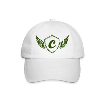 wappen c - Baseballkappe - Weiß/Weiß - Vorne