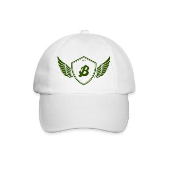 wappen b - Baseballkappe - Weiß/Weiß - Vorne