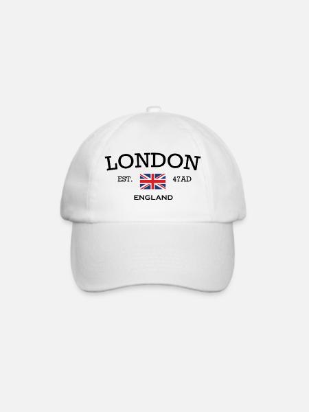 Machen Sie Furore mit Stil LONDON EST 4AD ENGLAND - Baseballkappe - Weiß/Weiß