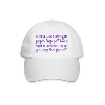 Taufe Geschenk - Baseballkappe - Weiß/Weiß - Vorne
