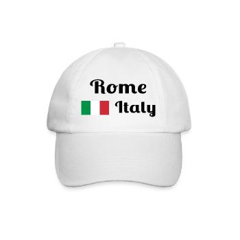 Rom, Italien - Stilvolle Drucke - Baseballkappe - Weiß/Weiß - Vorne