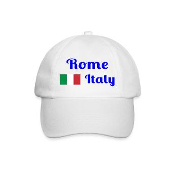 Rom, Italien - Stilvolle Drucke - Baseballkappe - Weiß/Weiß - Vorne