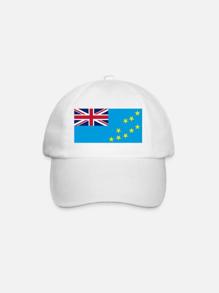 Tuval – Union Jack und Sternenwappen Flagge - Baseballkappe - Weiß/Weiß