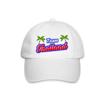 Team Thailand Shirt – Perfekt für Thailand-Fans - Baseballkappe - Weiß/Weiß - Vorne