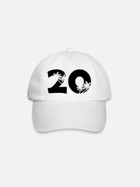 20 - Baseballkappe - Weiß/Weiß