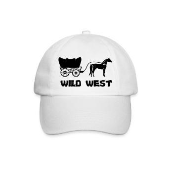 western kutsche wild west - Baseballkappe - Weiß/Weiß - Vorne