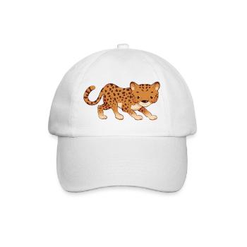 Leopard - Baseballkappe - Weiß/Weiß - Vorne