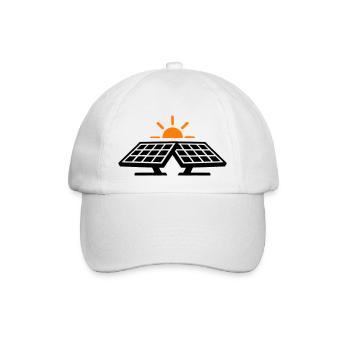 Solar Strom Symbol - Baseballkappe - Weiß/Weiß - Vorne