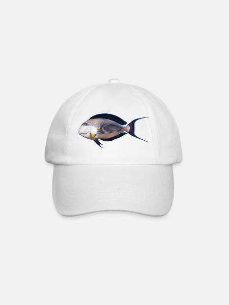 Fisch - Baseballkappe - Weiß/Weiß