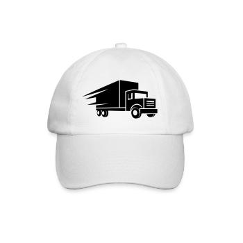 Transporter Lkw Symbol - Baseballkappe - Weiß/Weiß - Vorne