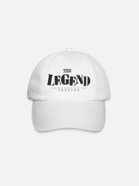 Legenden sind unsterblich auf Kleidung - Baseballkappe - Weiß/Weiß