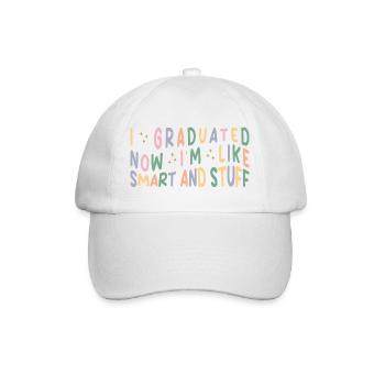 I Graduated Senior Graduation Gift Retro - Baseballkappe - Weiß/Weiß - Vorne