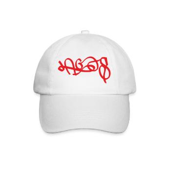 Rotes Lagos Graffiti  - Baseballkappe - Weiß/Weiß - Vorne