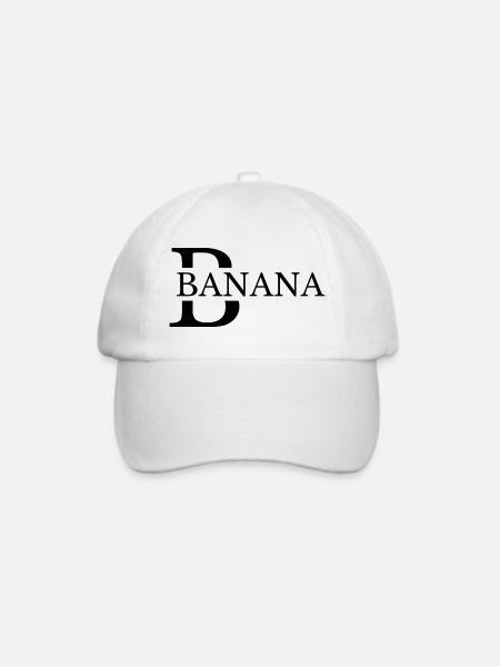 Banane Fett Typografie - Baseballkappe - Weiß/Weiß