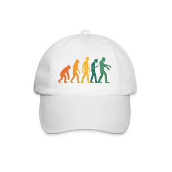 Evolution Silhouette Farbverlauf - Baseballkappe - Weiß/Weiß - Vorne