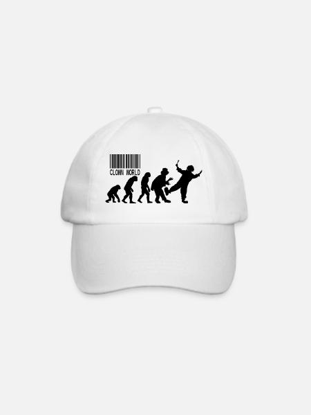 Parodie auf Clown World Evolution - Baseballkappe - Weiß/Weiß
