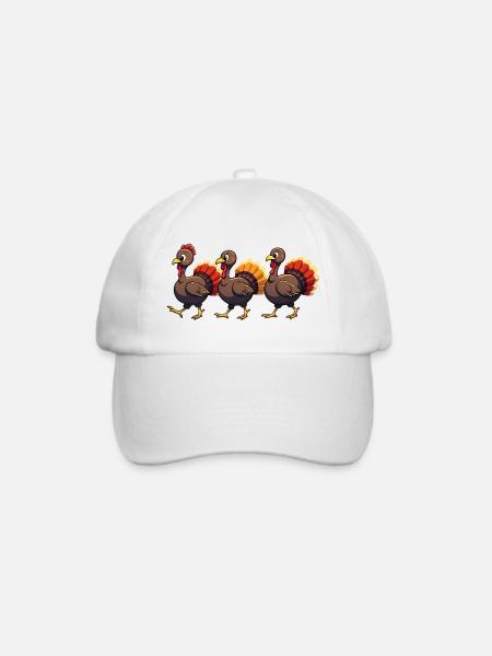 Thanksgiving Truthahn Baby - Baseballkappe - Weiß/Weiß