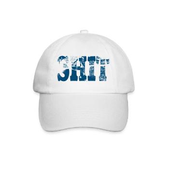 Shit  - Baseballkappe - Weiß/Weiß - Vorne