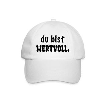 du bist wertvoll. - Baseballkappe - Weiß/Weiß - Vorne